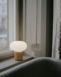 New Works Karl-Johan portable table lamp, ochre yellow