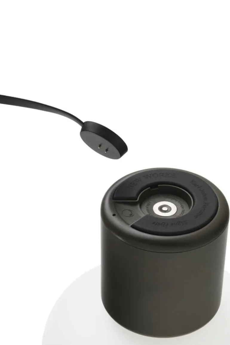 New Works Karl-Johan portable table lamp, forest green