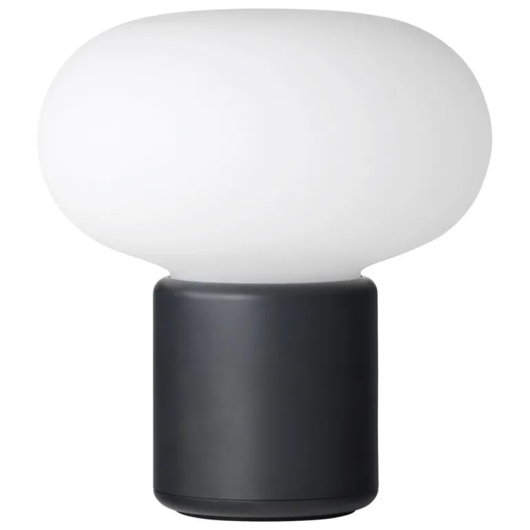 New Works Karl-Johan portable table lamp, cold black