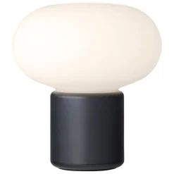 New Works Karl-Johan portable table lamp, cold black