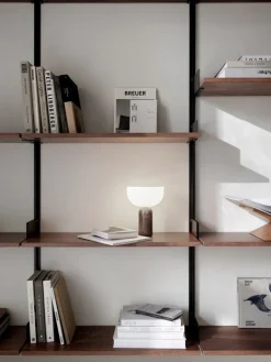 New Works Kizu portable table lamp, Gris du Marais marble