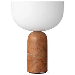 New Works Kizu portable table lamp, Breccia Pernice marble