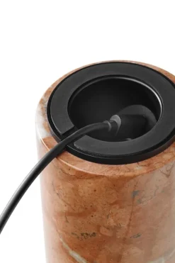 New Works Kizu portable table lamp, Breccia Pernice marble