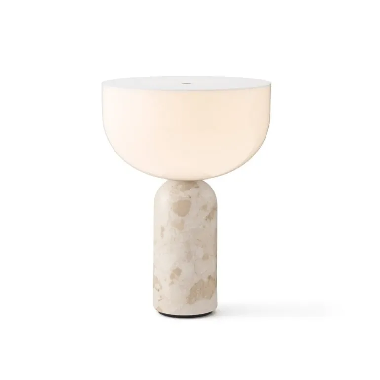 New Works Kizu portable table lamp, Kunis Breccia marble
