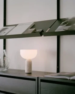 New Works Kizu portable table lamp, Kunis Breccia marble