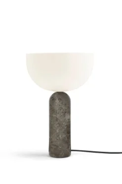 New Works Kizu table lamp, large, Gris du Marais marble