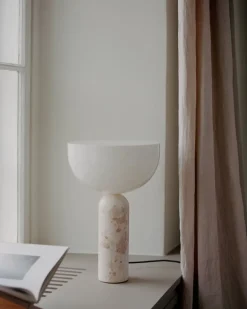 New Works Kizu table lamp, large, Kunis Breccia marble