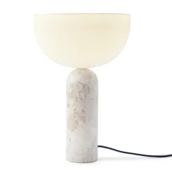 New Works Kizu table lamp, large, Kunis Breccia marble