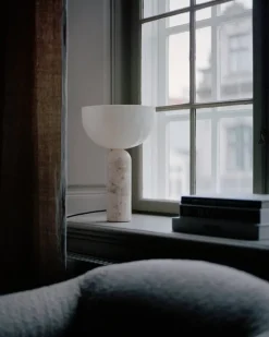 New Works Kizu table lamp, large, Kunis Breccia marble