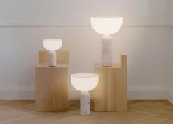 New Works Kizu table lamp, large, Kunis Breccia marble