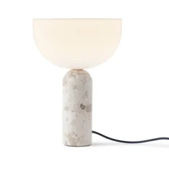 New Works Kizu table lamp, small, Kunis Breccia marble