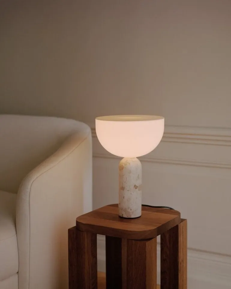 New Works Kizu table lamp, small, Kunis Breccia marble