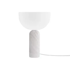 New Works Kizu table lamp, small, white marble