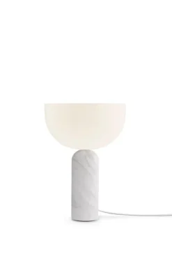 New Works Kizu table lamp, small, white marble
