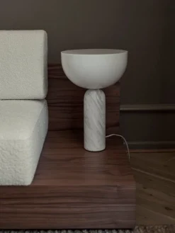 New Works Kizu table lamp, large, white marble