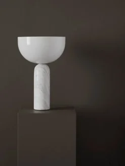 New Works Kizu table lamp, large, white marble