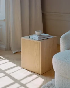 New Works Mass side table with drawer, oak