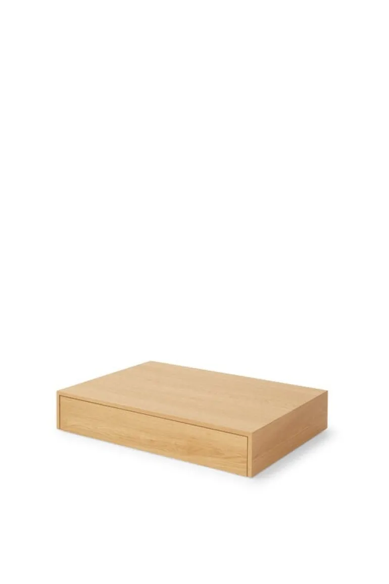 New Works Mass Wide coffee table with drawer, oak