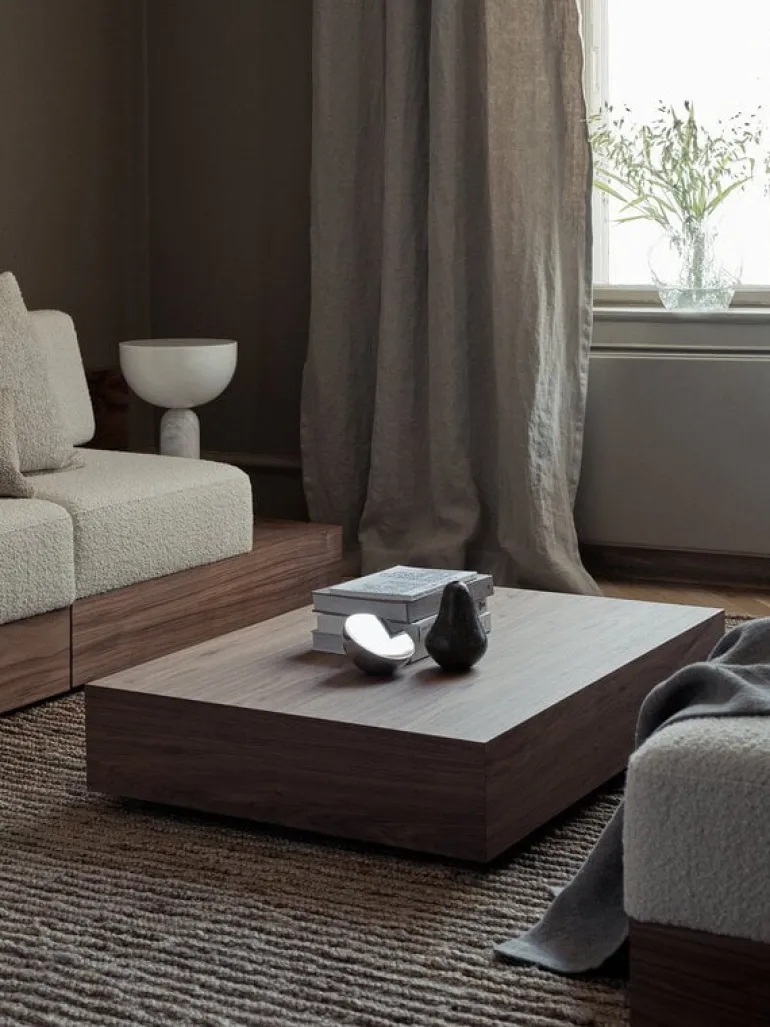 New Works Mass Wide coffee table, walnut