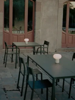 New Works May table, 85 x 85 cm, dark green