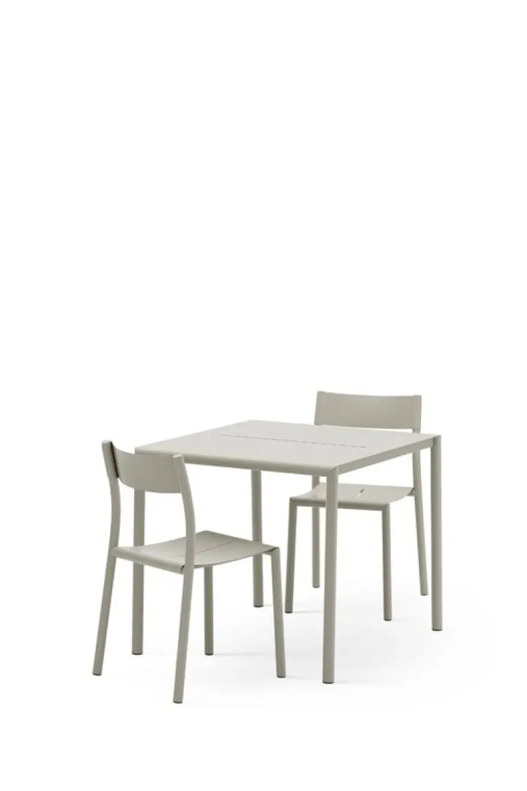 New Works May table, 85 x 85 cm, light grey