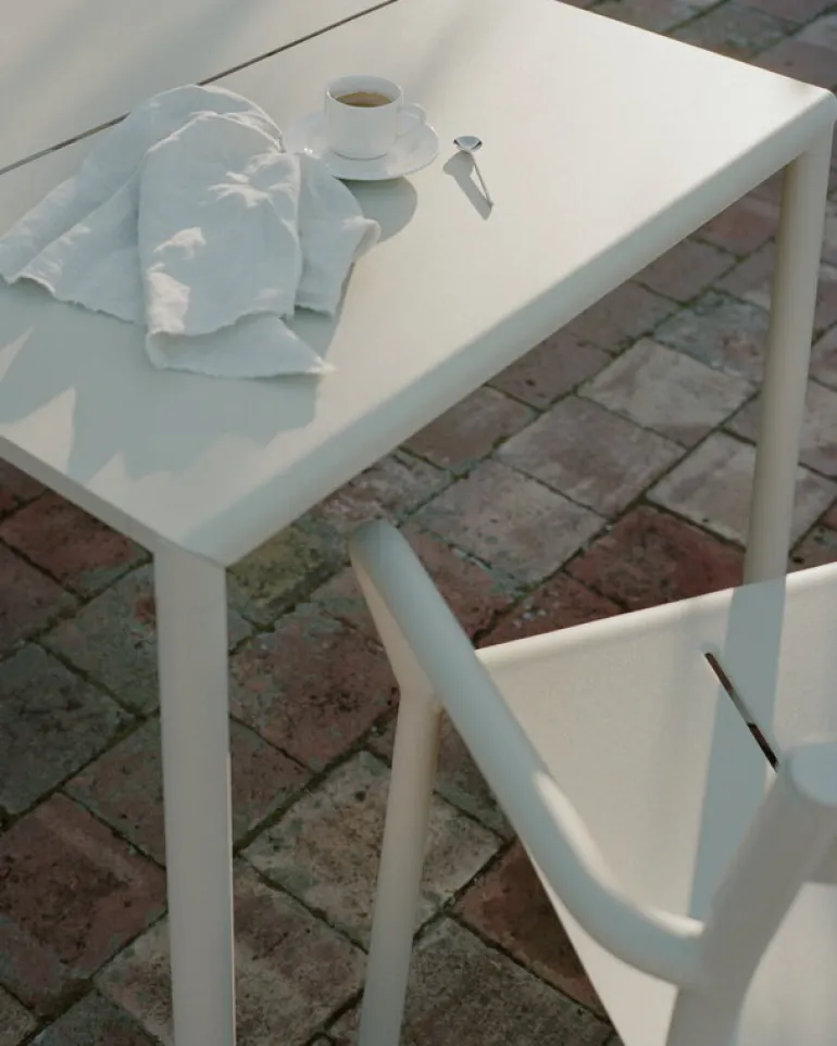 New Works May table, 85 x 85 cm, light grey