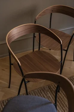 New Works Missing armchair, lacquered walnut - black