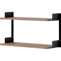New Works New works Wall shelf, 450, walnut - black