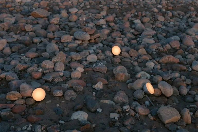 New Works Sphere portable lamp, warm grey