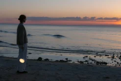 New Works Sphere portable lamp, warm grey