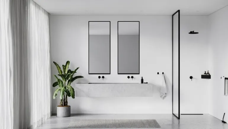 Nichba Bath Shelf Corner, black