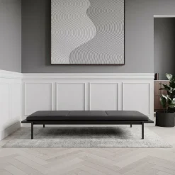 Nichba Daybed, black - black leather Ultra