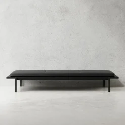 Nichba Daybed, black - black leather Ultra
