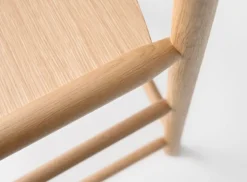 Nikari Akademia High bar chair, 75 cm, lacquered oak