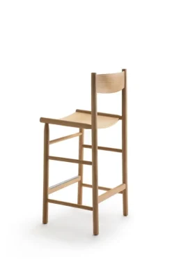 Nikari Akademia High bar chair, 65 cm, lacquered oak