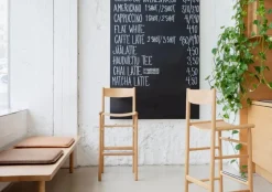 Nikari Akademia High bar chair, 65 cm, lacquered oak