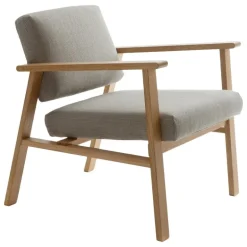 Nikari Archetyp Lounge chair, oak - grey Steelcut Trio 616