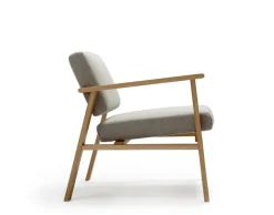 Nikari Archetyp Lounge chair, oak - grey Steelcut Trio 616