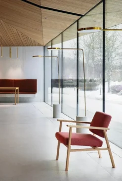 Nikari Archetyp Lounge chair, ash - red Steelcut Trio 636