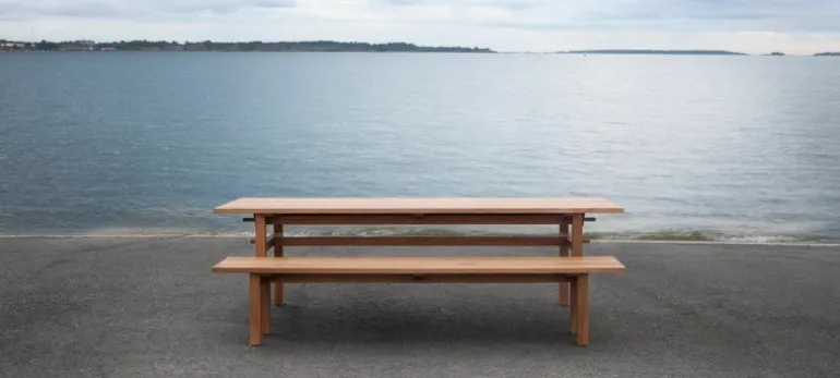 Nikari Arkipelago bench, 230 x 45 cm, oak