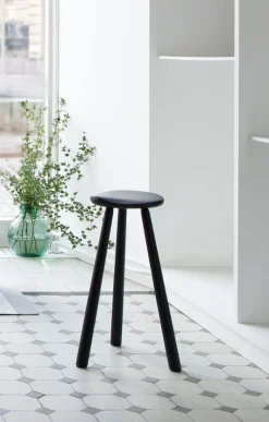 Nikari Classic stool, 64 cm, black stained birch - black stained ash