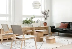 Nikari December chair, ash - linen canvas