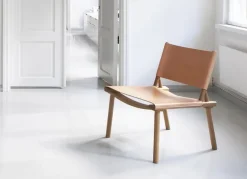 Nikari December chair, ash - natural leather