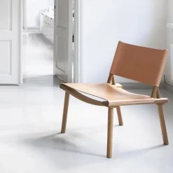 Nikari December chair, oak - cognac leather