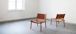 Nikari December chair, oak - cognac leather