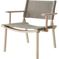 Nikari December Lounge chair, ash - linen canvas