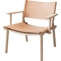 Nikari December Lounge chair, ash - natural leather