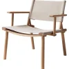 Nikari December Lounge chair, oak - linen canvas
