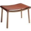 Nikari December ottoman, oak - cognac leather