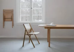 Nikari Faneeri folding chair, lacquered oak